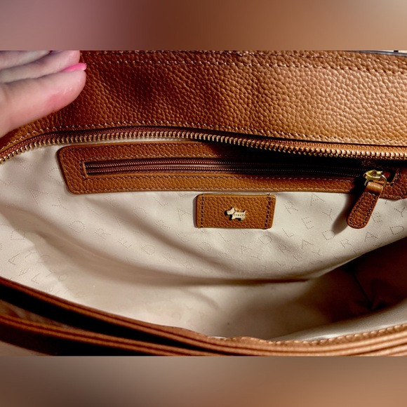 Radley London NWT Leather Shoulder Bag & Dust Bag Lg Abington Road Tan - Picture 14 of 16